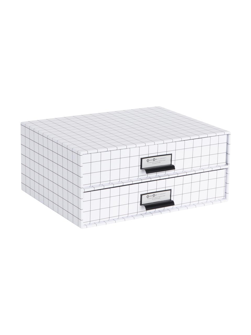 Organizador de escritorio Birger, Organizador: cartón laminado macizo (1, Blanco, negro, An 33 x Al 14 cm