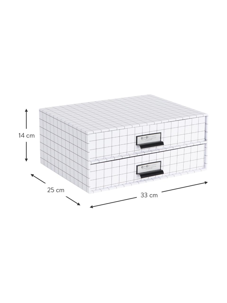 Organizador de escritorio Birger, Organizador: cartón laminado macizo (1, Blanco, negro, An 33 x Al 14 cm