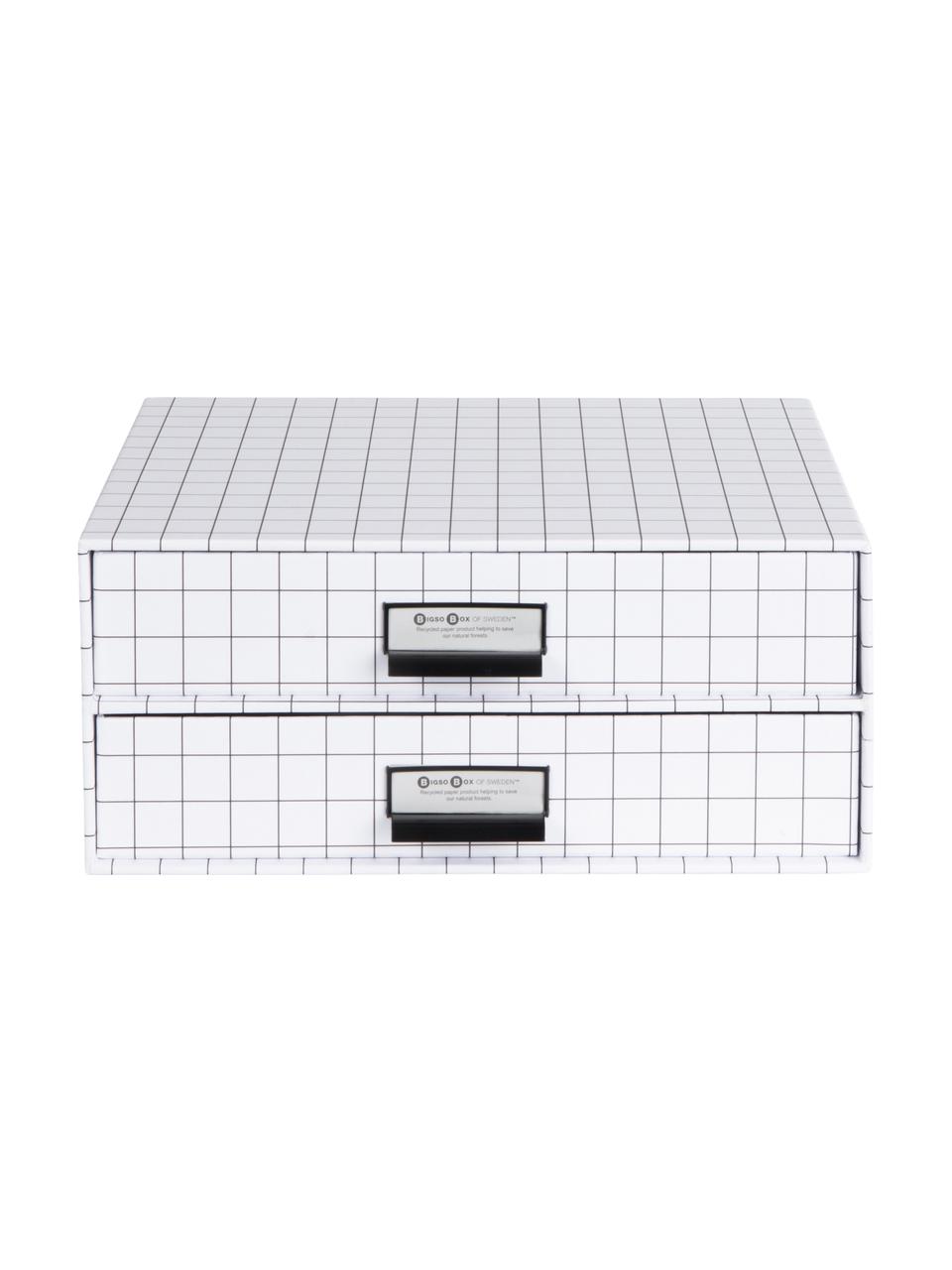 Organizador de escritorio Birger, Organizador: cartón laminado macizo (1, Blanco, negro, An 33 x Al 14 cm