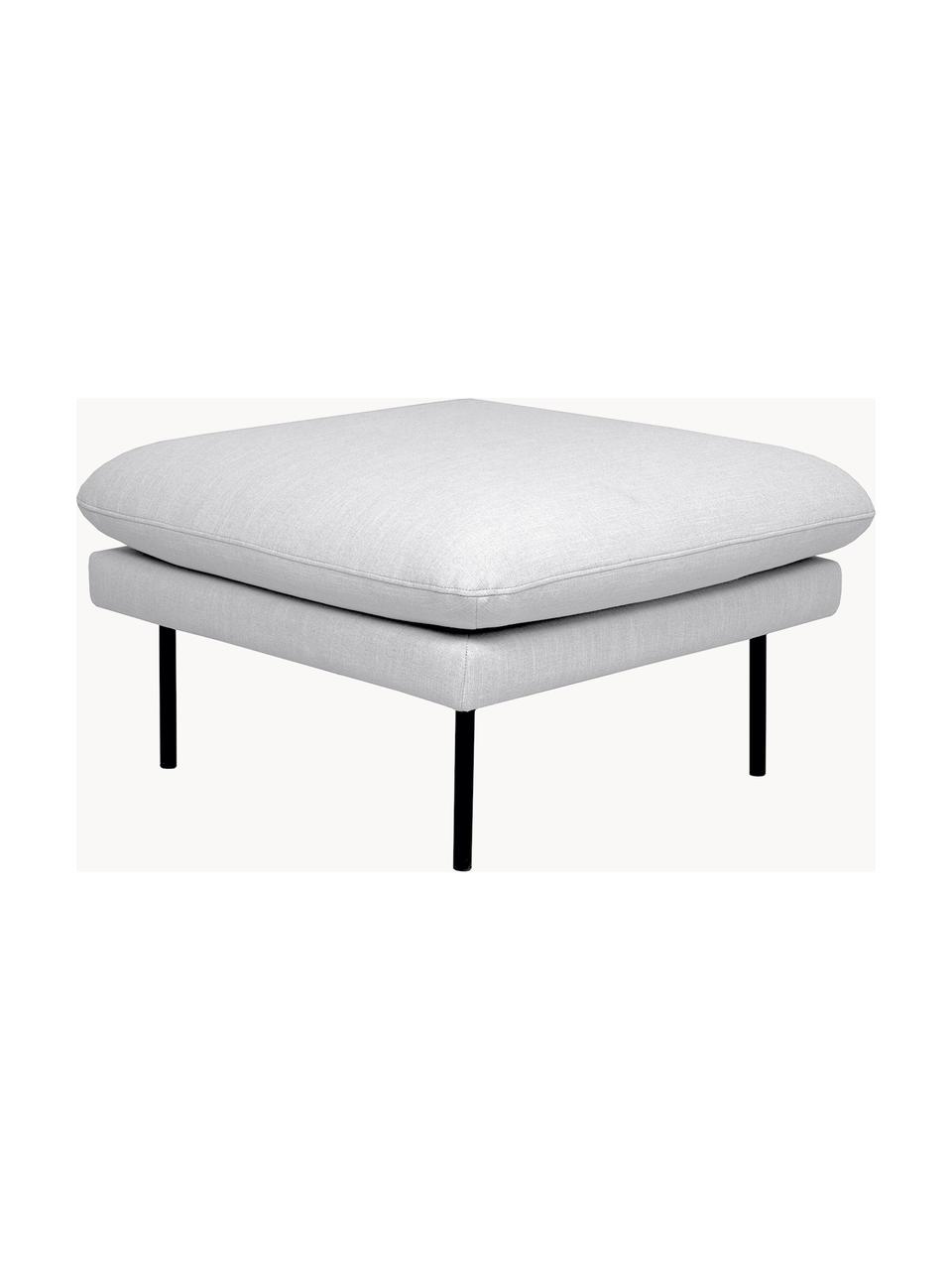 Reposapiés puf Moby, Tapizado: poliéster Alta resistenci, Estructura: madera de pino maciza, Patas: metal, Gris claro, An 78 x F 78 cm