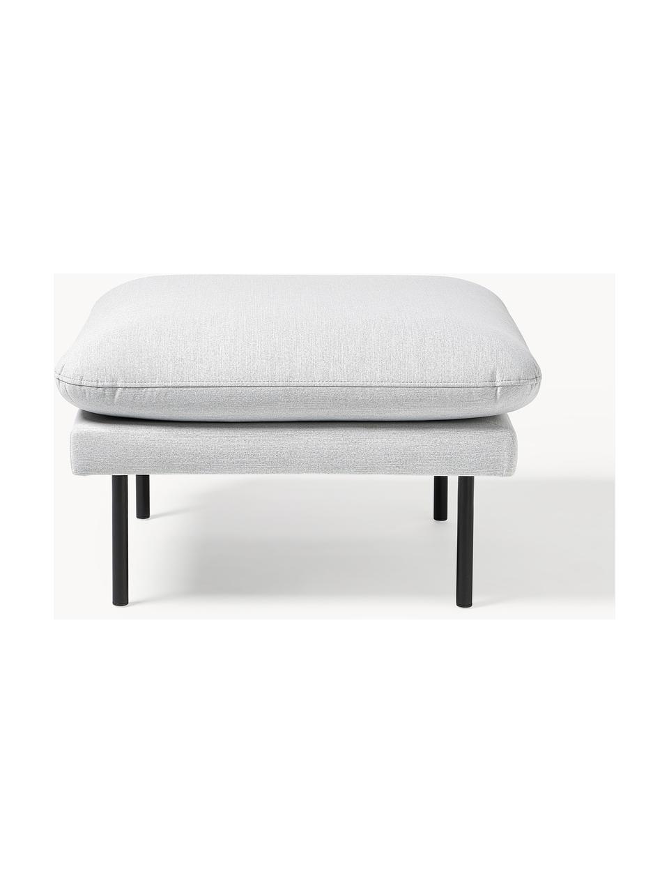 Sofa-Hocker Moby, Bezug: Polyester Der hochwertige, Gestell: Massives Kiefernholz, Hellgrau, B 78 x H 45 cm