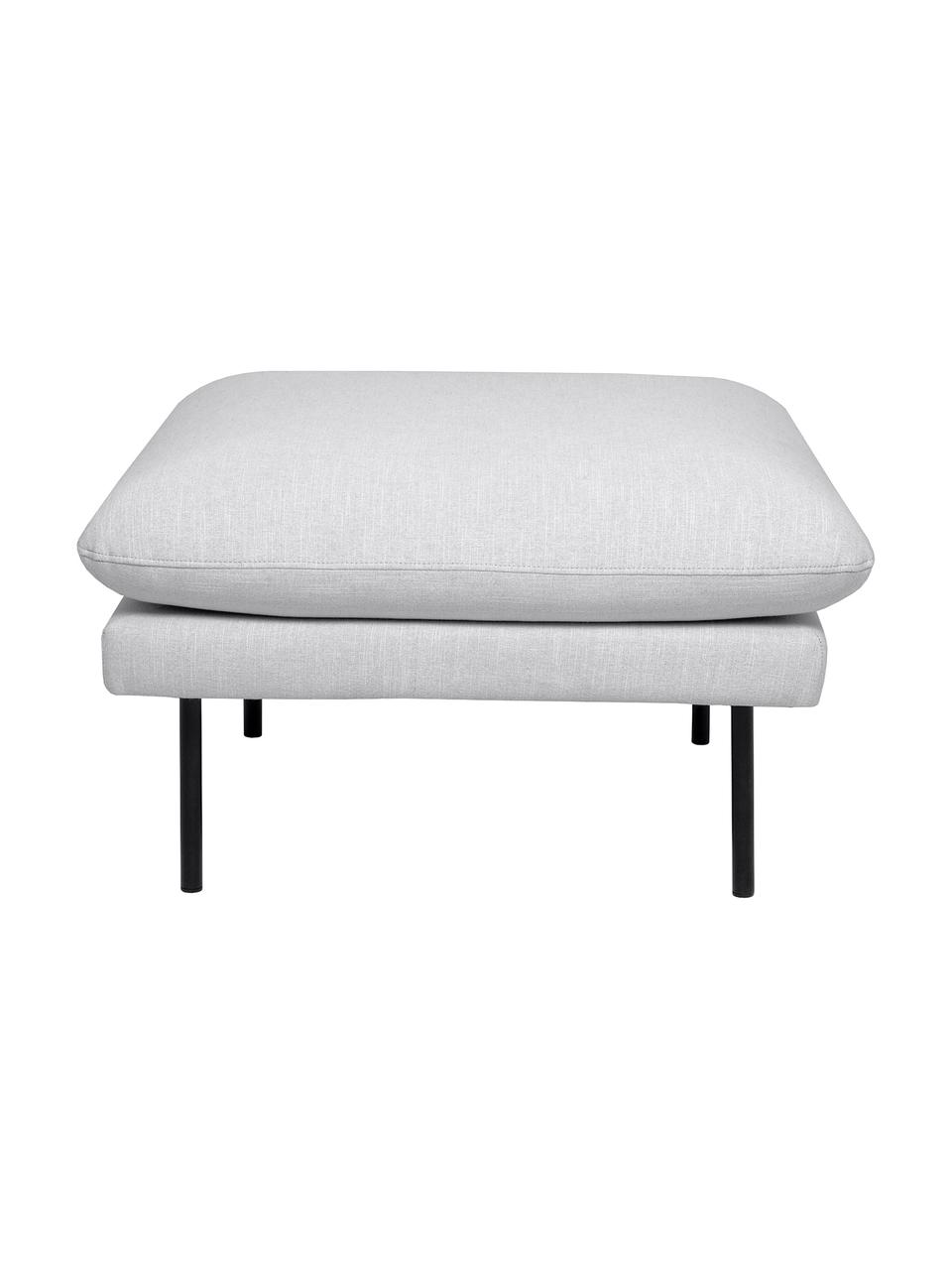 Reposapiés puf Moby, Tapizado: poliéster Alta resistenci, Estructura: madera de pino maciza, Patas: metal, Gris claro, An 78 x F 78 cm