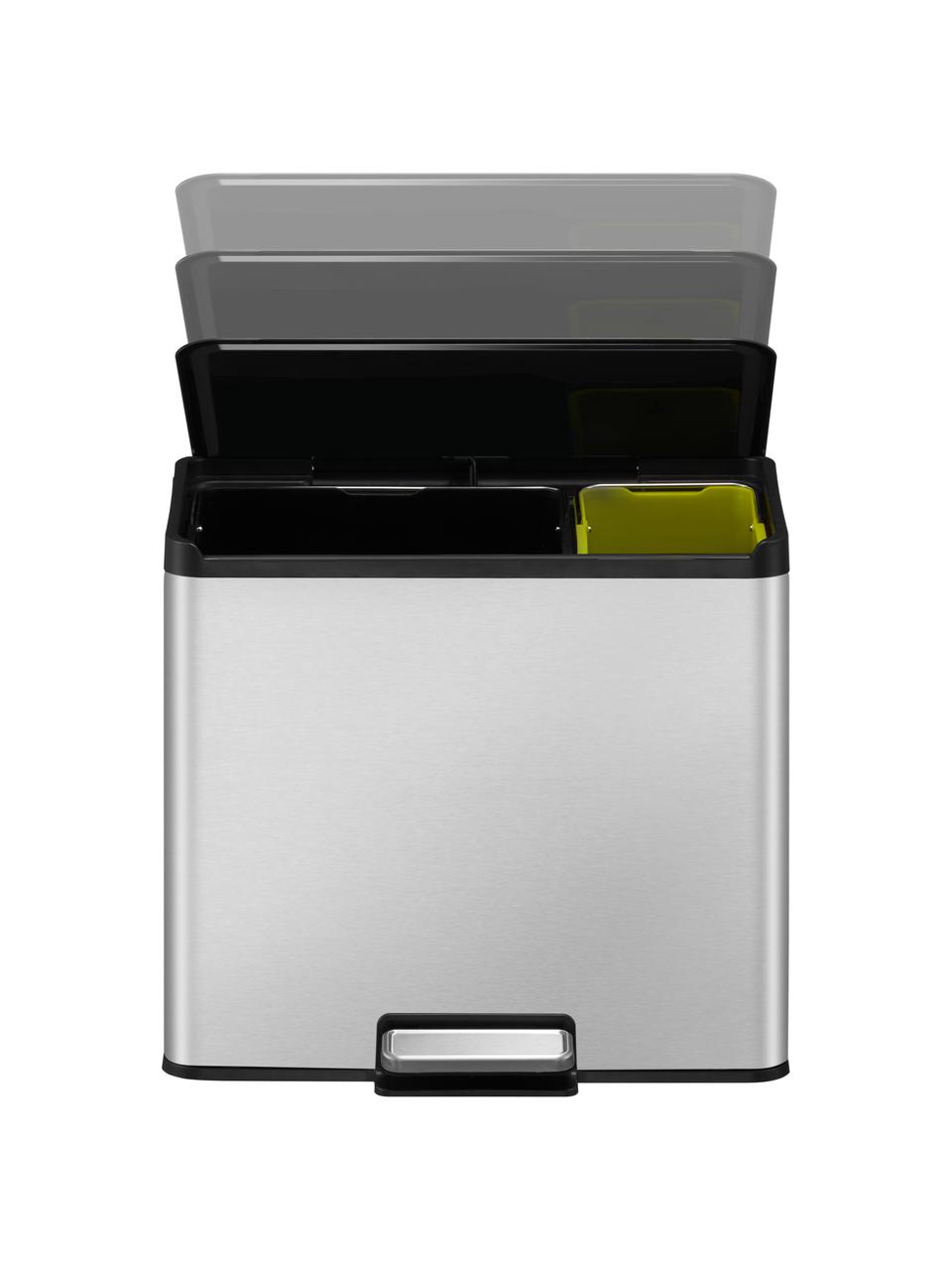 Poubelle à pédale Essential, 20 L + 9 L, Argenté, larg. 46 x haut. 41 cm, 20 L + 9 L