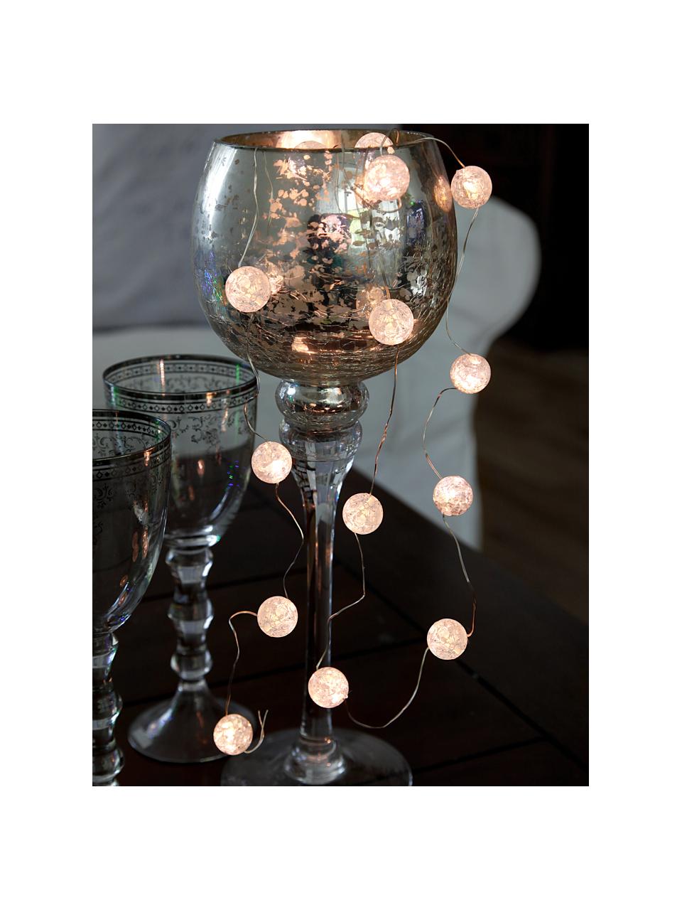 Ghirlanda a LED a batteria Raindrop, 140 cm, Plastica, Bianco, Lung. 140 cm