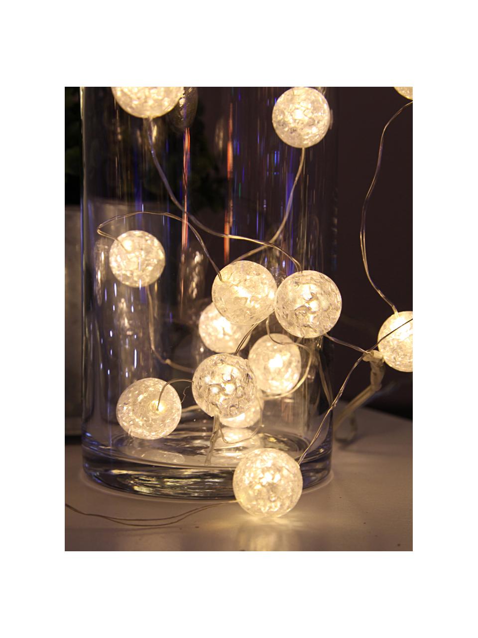 Ghirlanda a LED a batteria Raindrop, 140 cm, Plastica, Bianco, Lung. 140 cm