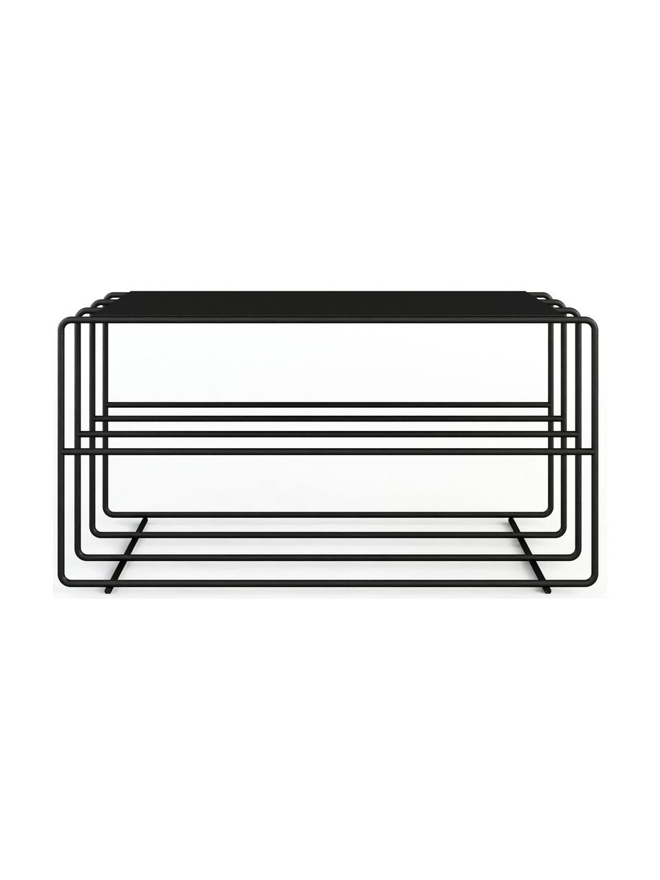 Metalan schoenenkast Neva, Staal, gepoedercoat, Zwart, B 80 x H 41 cm
