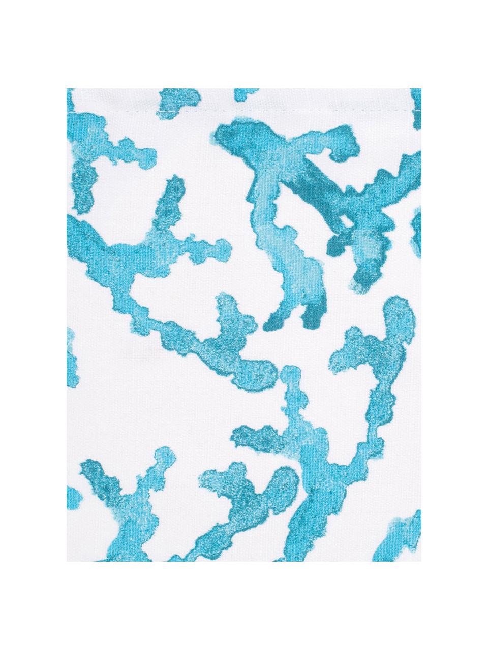 Placemats Estran, 6 stuks, Katoen, Wit, blauw, 38 x 50 cm