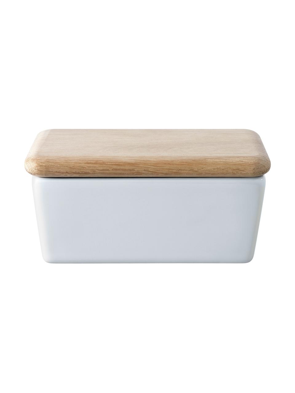 Mantequillera Dine, Blanco, roble, An 14 x Al 7 x F 10 cm