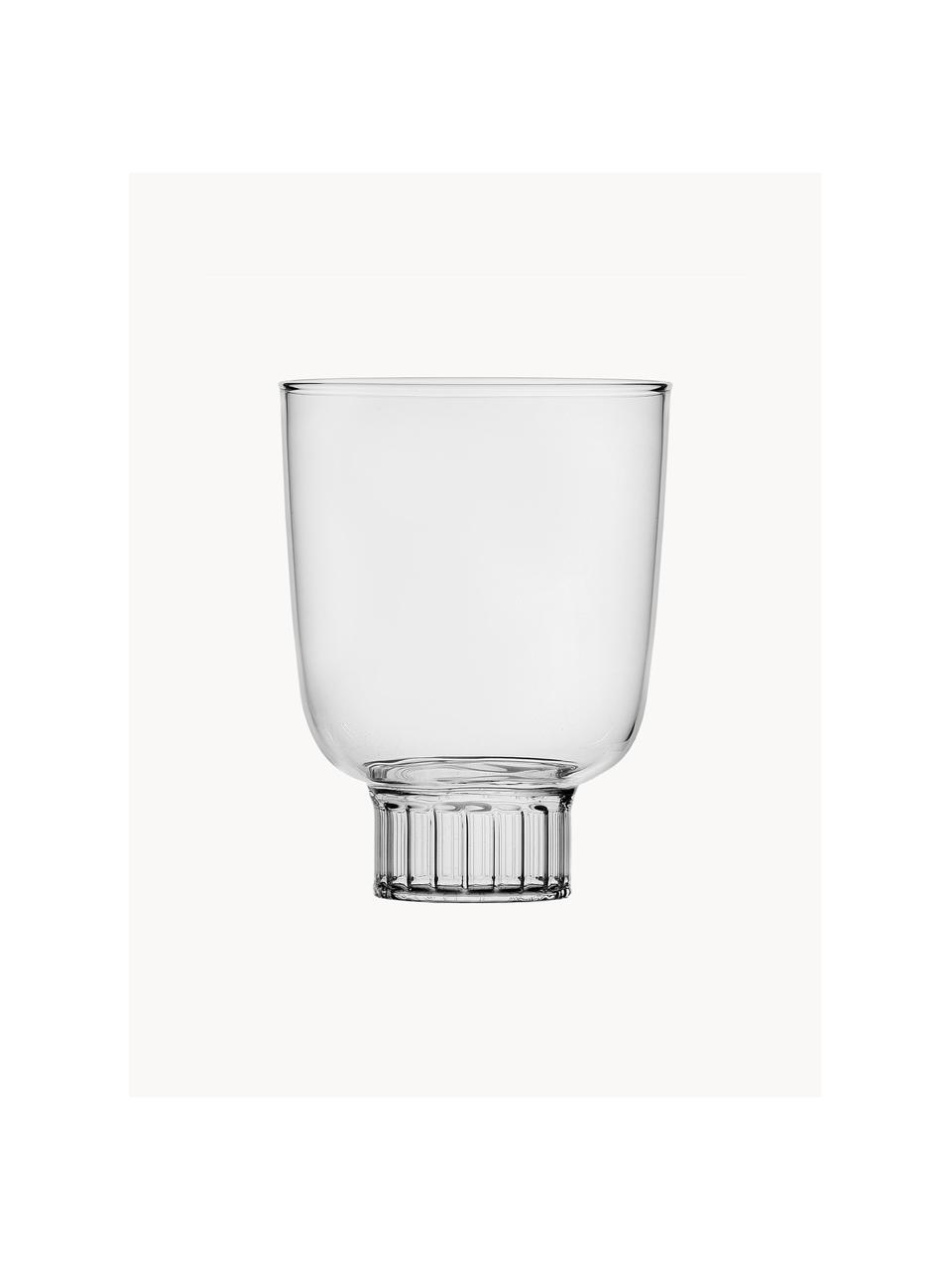 Handgefertigtes Wasserglas Liberta, Borosilikatglas, Transparent, Ø 8 x H 11 cm, 320 ml