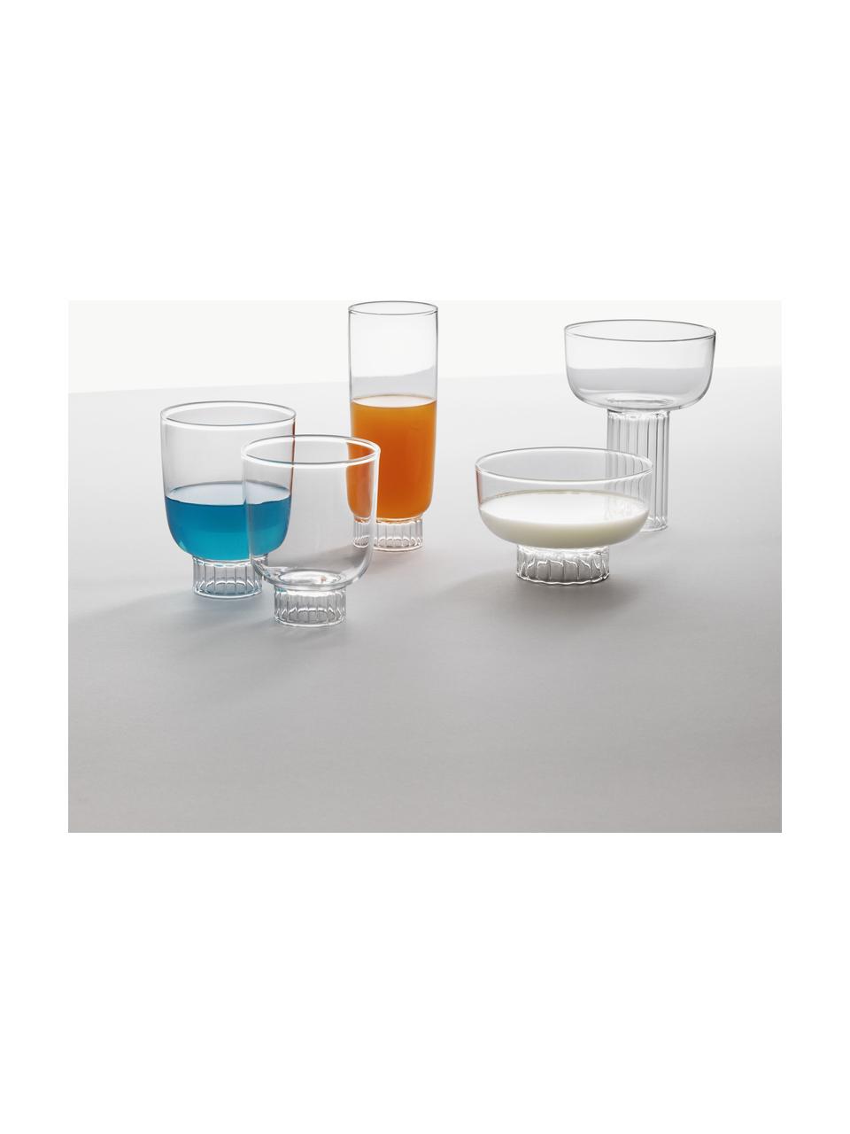 Ručne vyrobený pohár na vodu Liberta, Borosilikátové sklo, Priehľadná, Ø 8 x V 11 cm, 320 ml