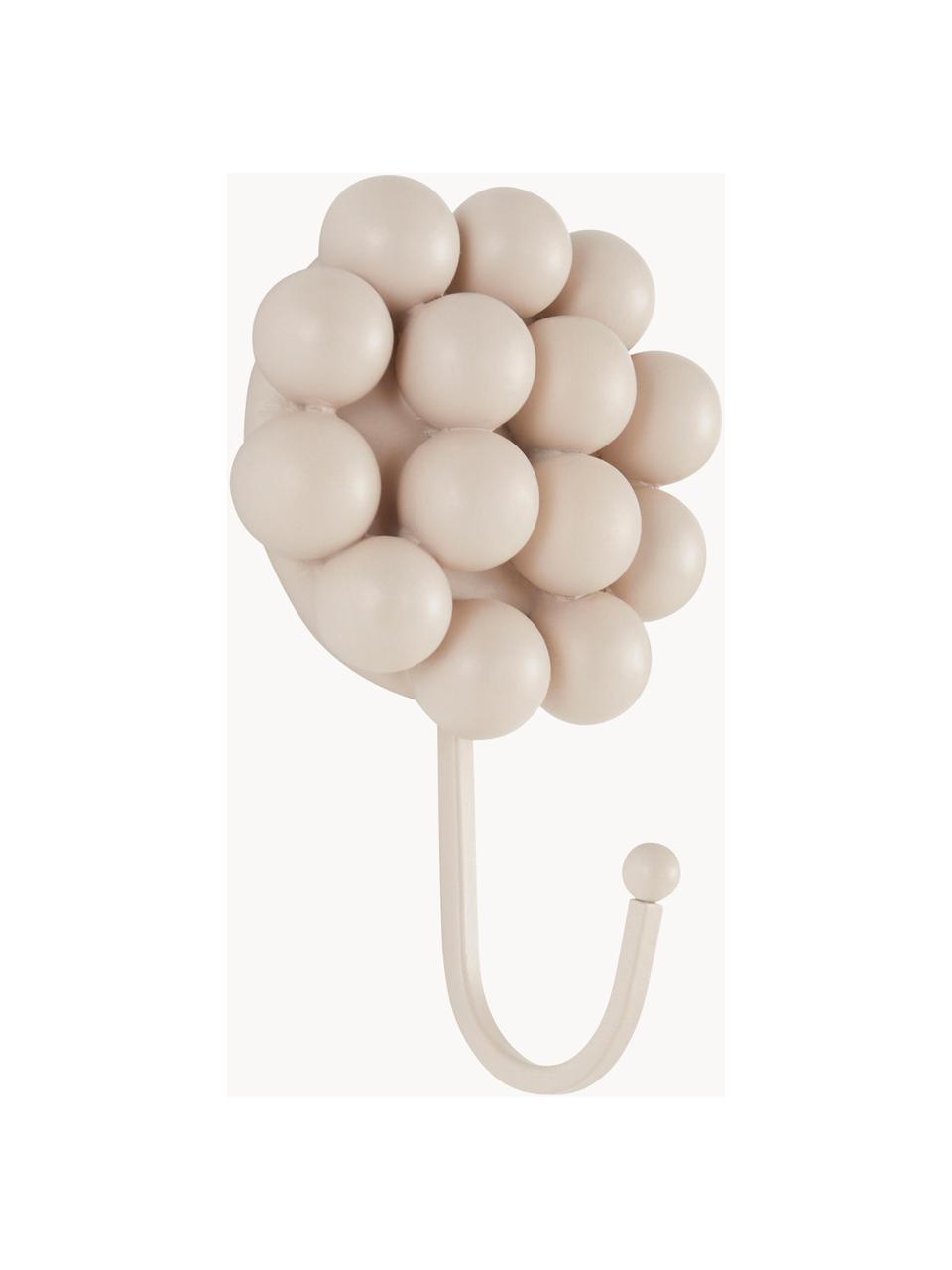 Ganchos de pared de porcelana Benevento, 2 uds., Porcelana, Beige claro, An 11 x Al 16 cm