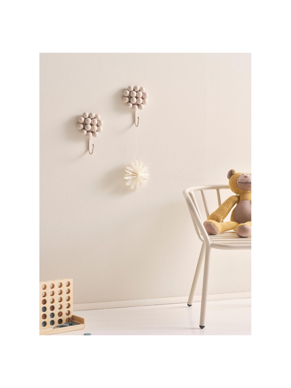 Ganchos de pared de porcelana Benevento, 2 uds., Porcelana, Beige claro, An 11 x Al 16 cm