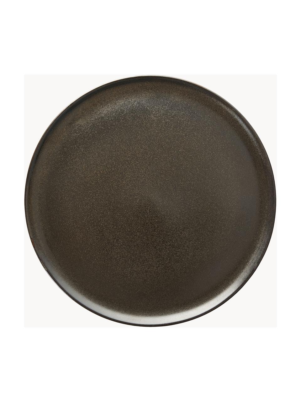 Plytký tanier Raw, 6 ks, Kamenina, Hnedá, Ø 28 cm