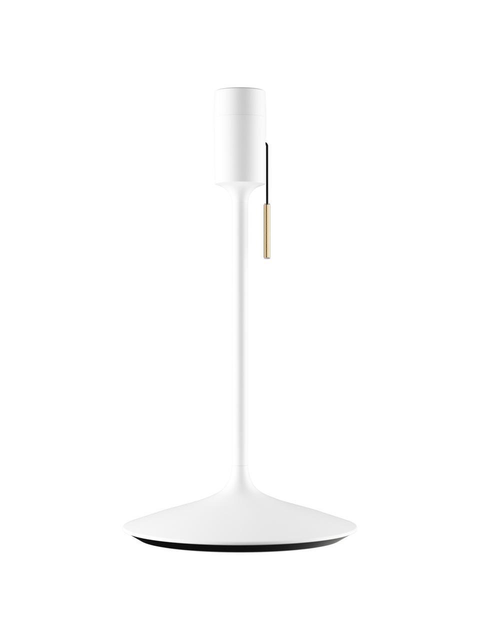 Tafellampvoet Champagne met USB-aansluiting, Lampvoet: gelakt aluminium, Wit, Ø 22 x H 42 cm