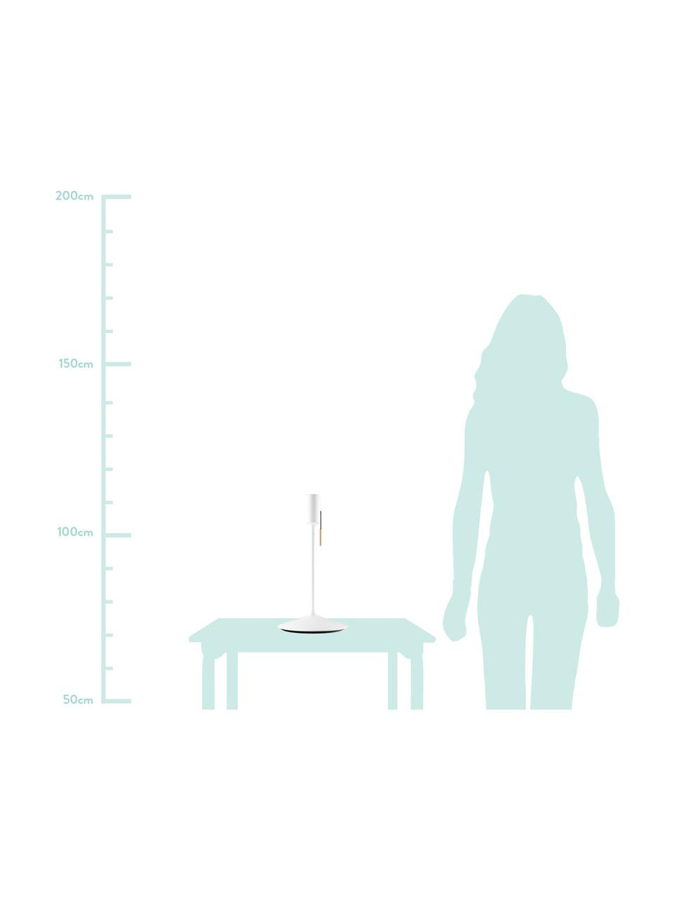 Podstawa lampy stołowej z portem USB Champagne, Biały, Ø 22 x W 42 cm