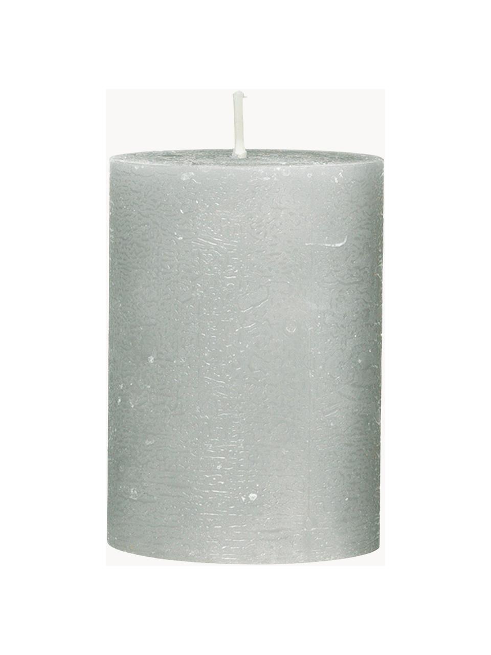 Ručne vyrobená veľká sviečka Rustic, Parafín, Sivá, Ø 7 x V 10 cm
