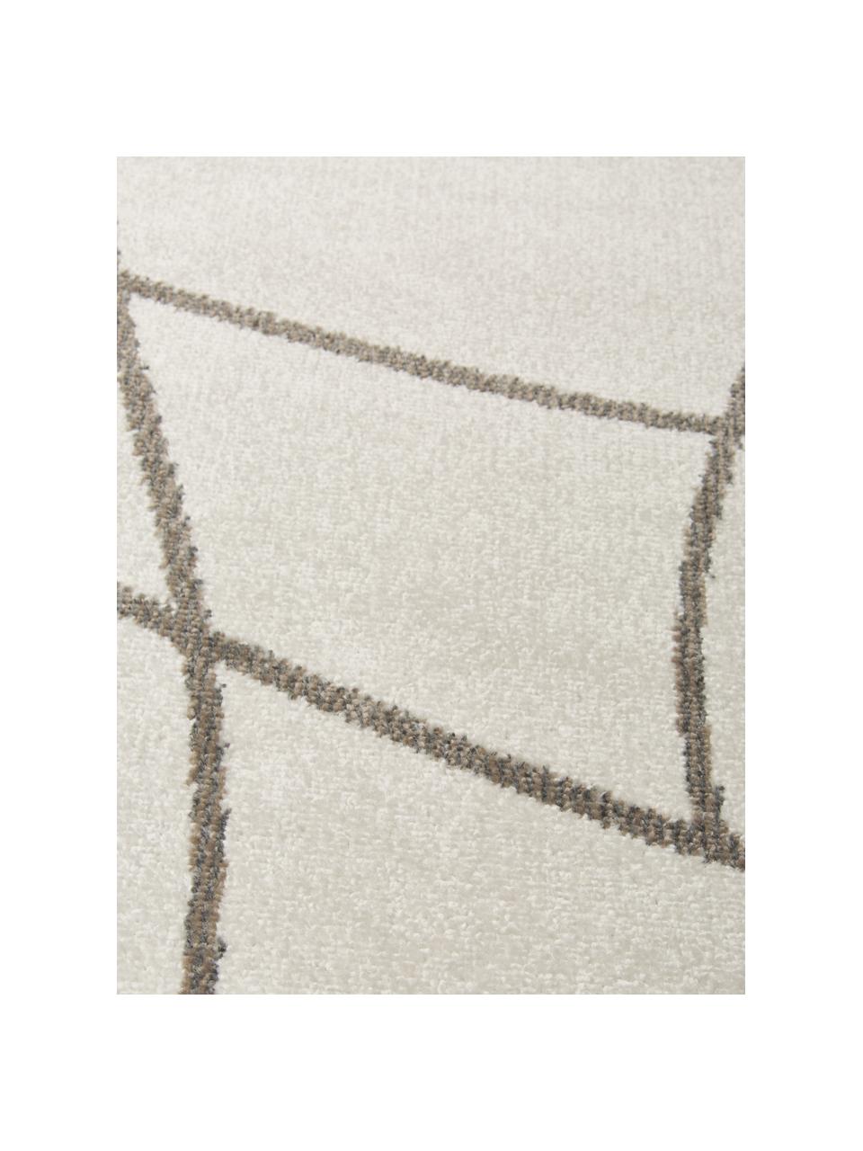 Alfombra de interior/exterior Lillyan, 100% polipropileno, Crema, gris oscuro, An 80 x L 150 cm (Tamaño XS)