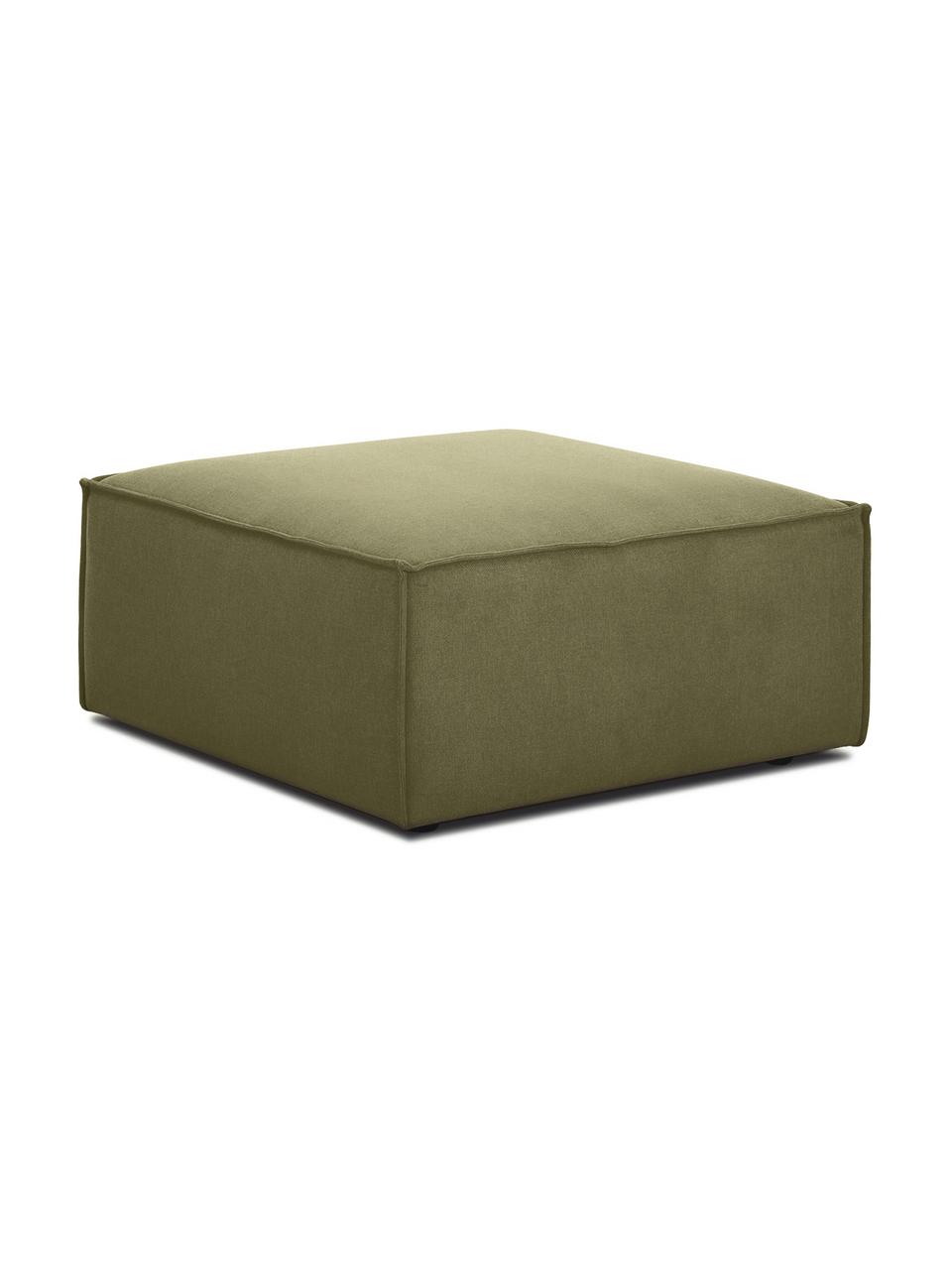 Reposapiés puf Lennon, Tapizado: poliéster Alta resistenci, Estructura: madera de pino maciza, ma, Patas: plástico Las patas están , Tejido verde, An 88 x Al 43 cm
