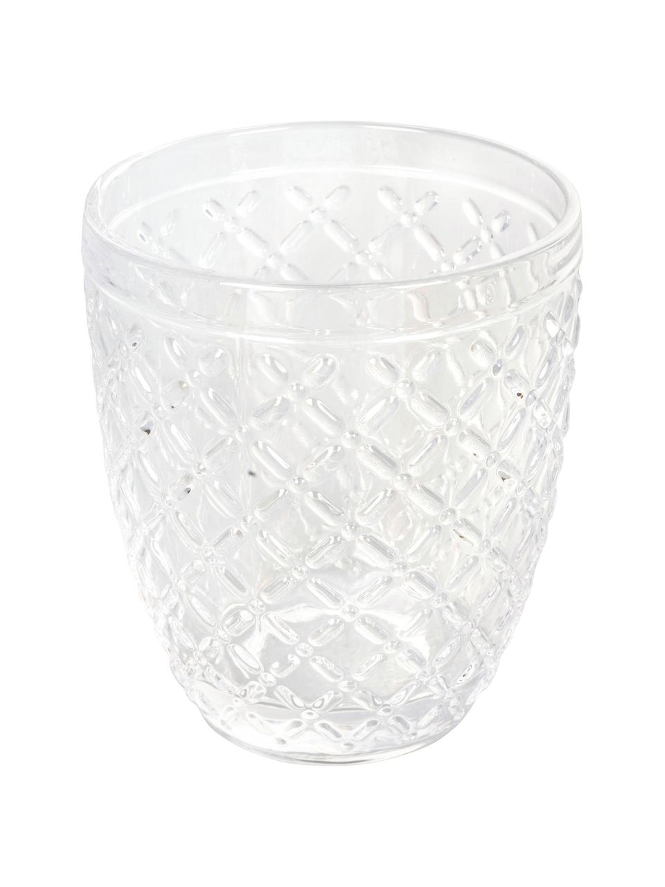 Vasos Castle, 6 uds., Vidrio, Tonos amarillos, Ø 8 x Al 10 cm, 275 ml
