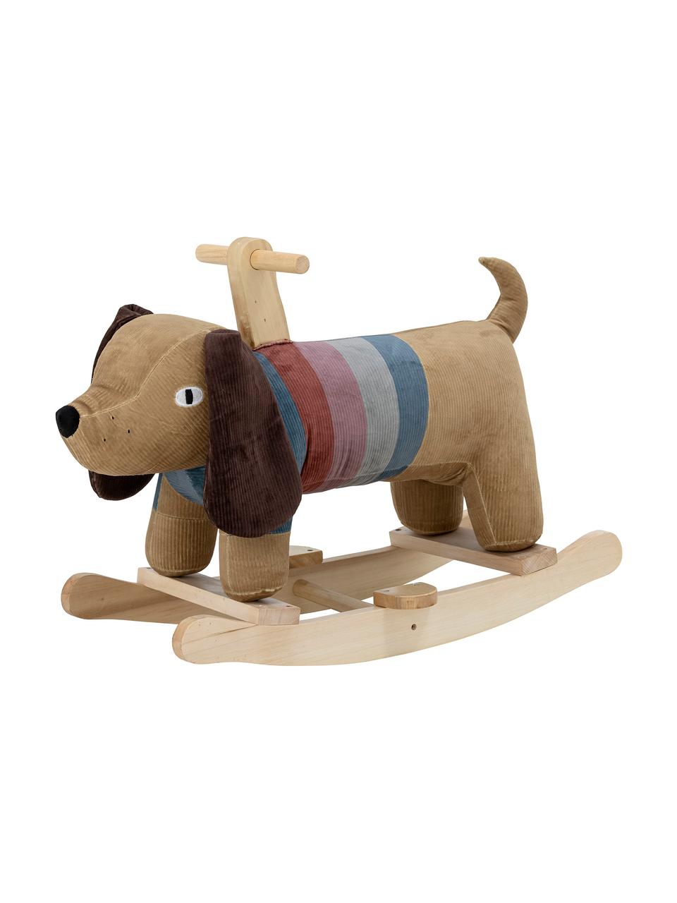 Animale a dondolo Charlie, Poliestere, metallo, legno di pioppo, Marrone, multicolore, Larg. 66 x Alt. 51 cm