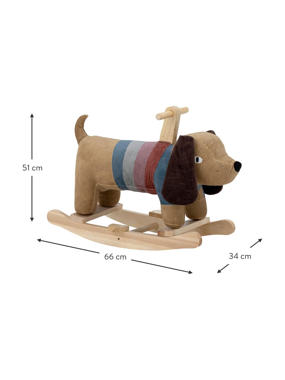 Zabawka na biegunach Charlie, Poliester, metal, drewno topoli, Brązowy, wielobarwny, S 66 x W 51 cm
