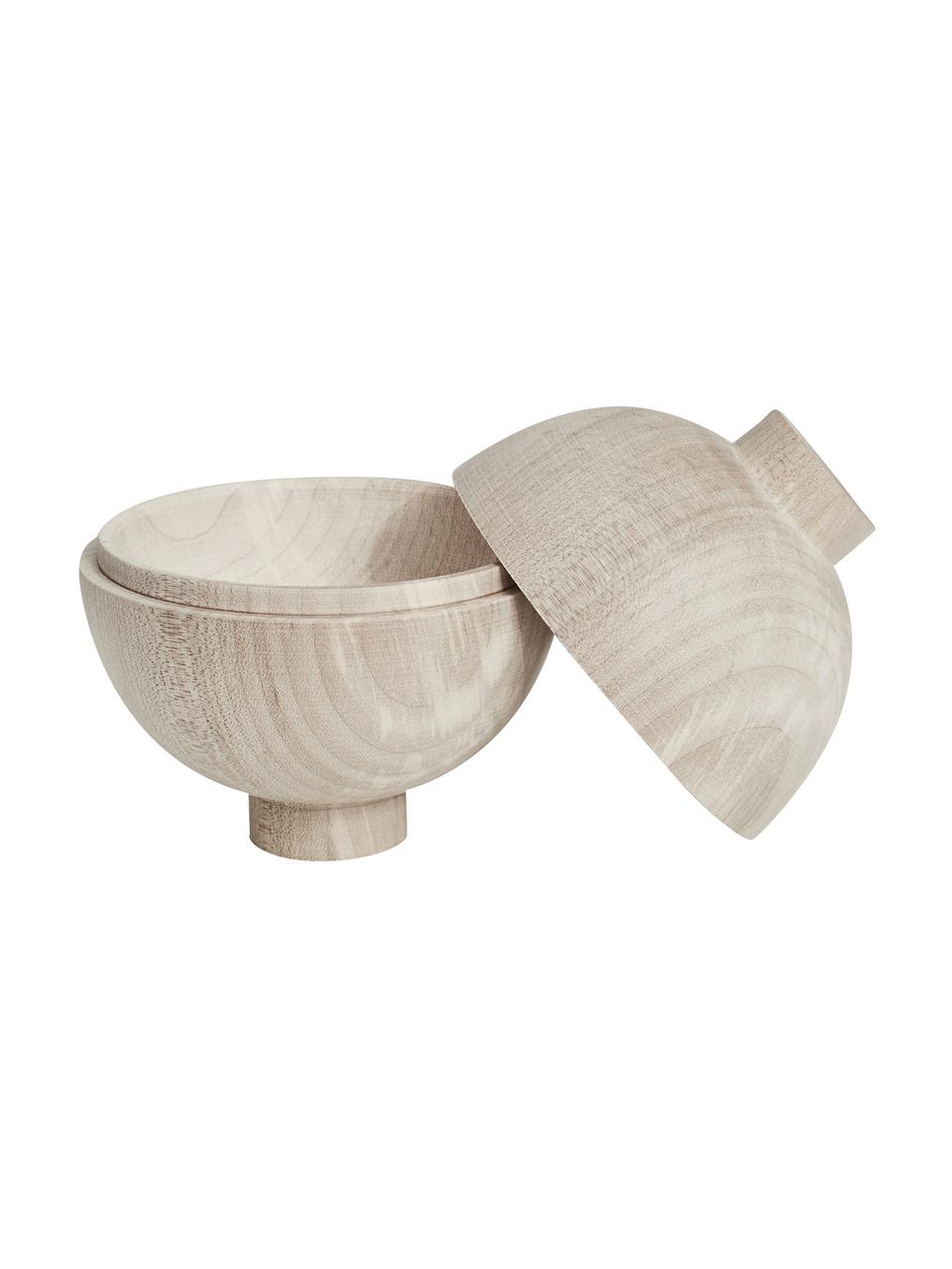 Opbergpot Sphere, Houtkleurig, Licht hout, Ø 12 x H 15 cm