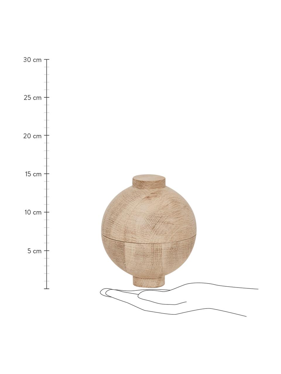 Bote Sphere, Madera, Madera clara, Ø 12 x Al 15 cm