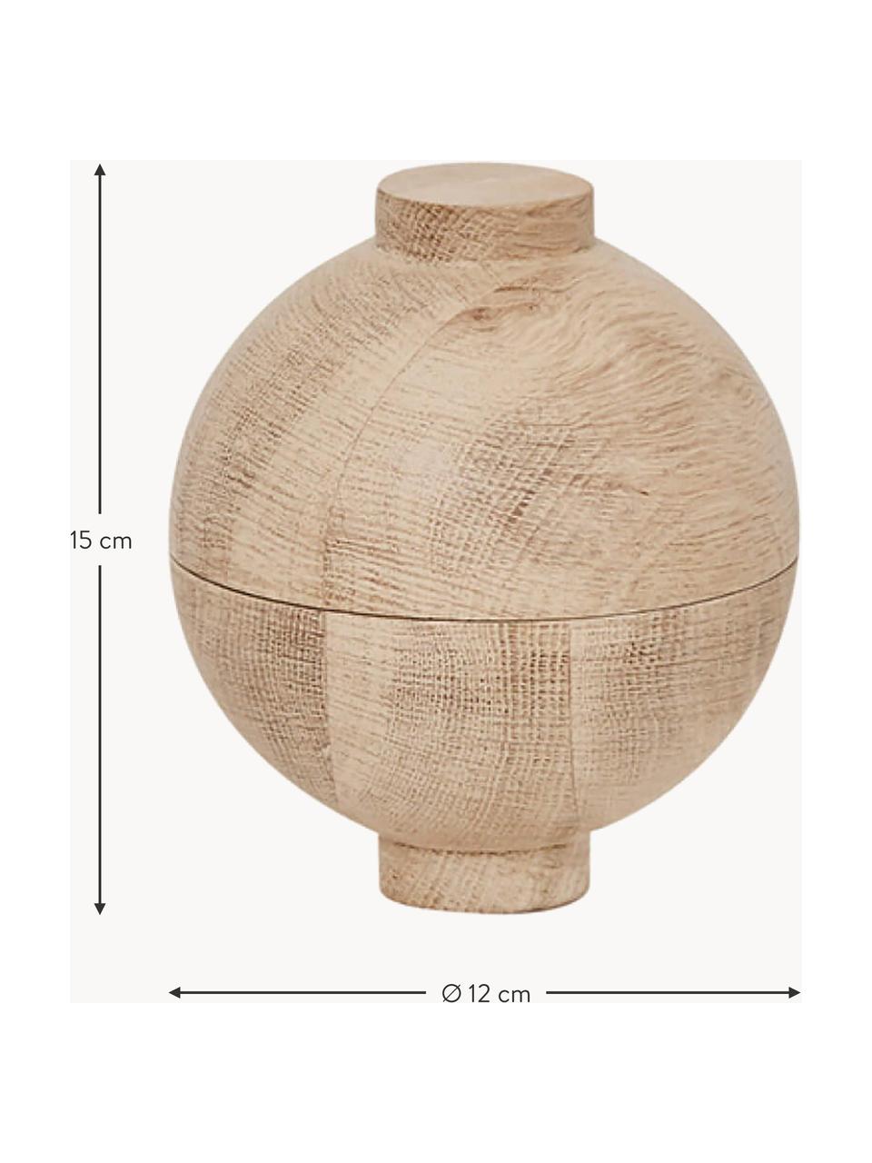 Úložná dóza Sphere, Drevo, Drevo, Ø 12 x V 15 cm
