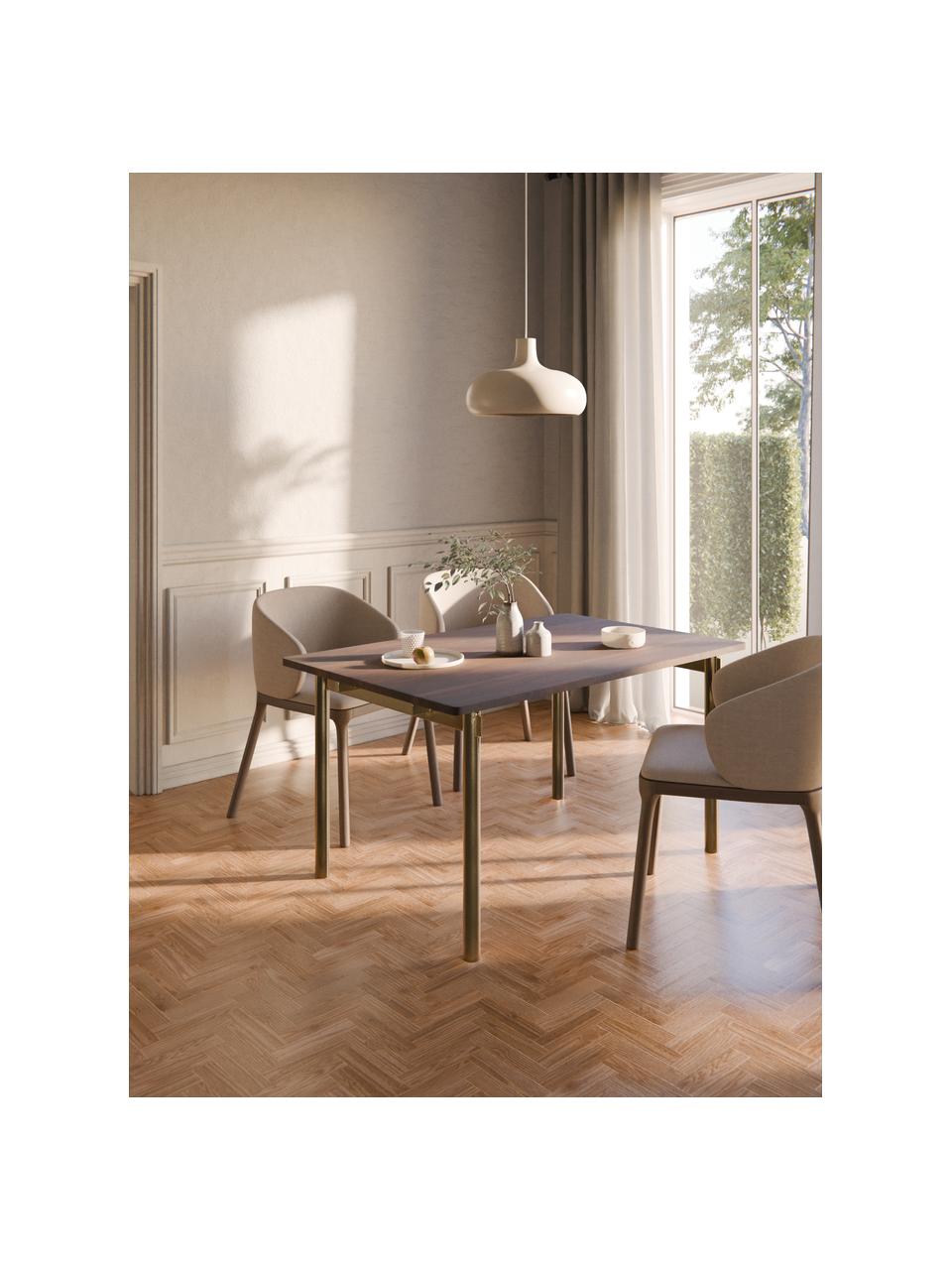 Jídelní stůl Mavi, v různých velikostech, Akáciové dřevo, zlatá, Š 140 cm, H 90 cm