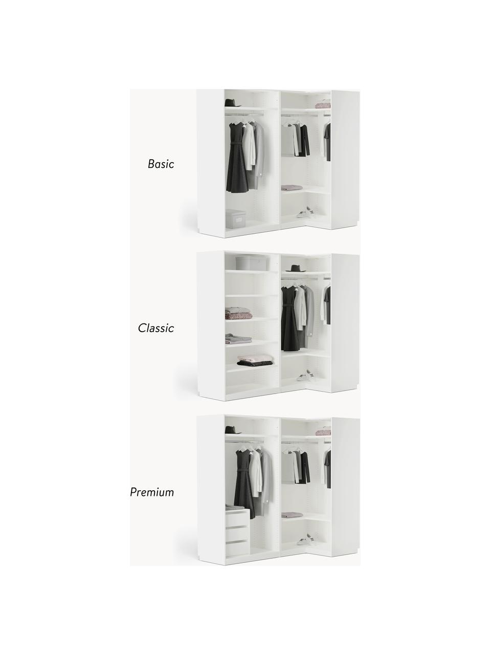 Armario esquinero modular Charlotte, 4 puertas (215 cm), diferentes variantes, Estructura: aglomerado con certificad, Blanco, Interior Premium (An 215 x Al 236 cm) esquinero