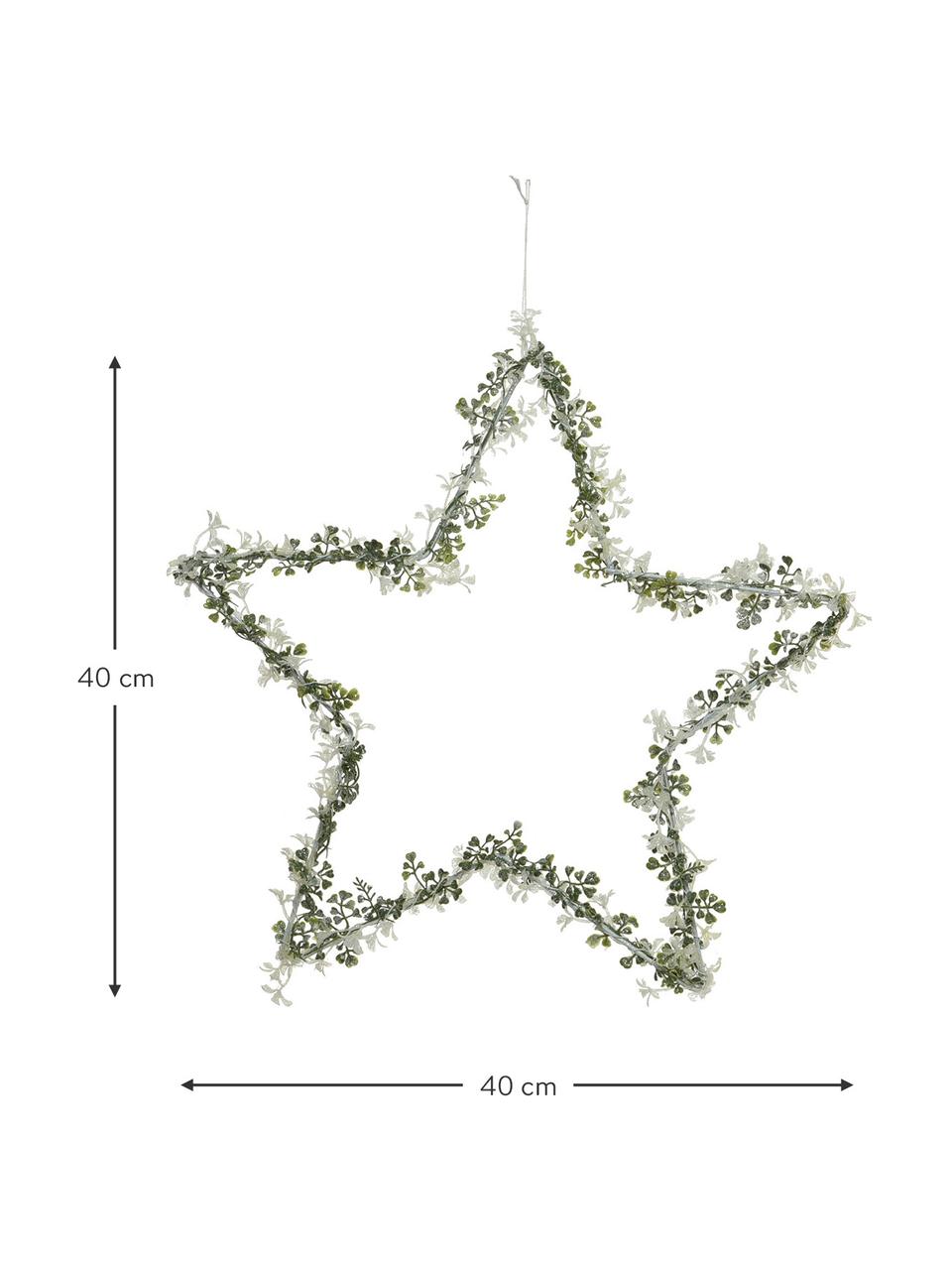 Étoiles à suspendre Stars, 4 élém., Métal, Vert, blanc, Lot de différentes tailles