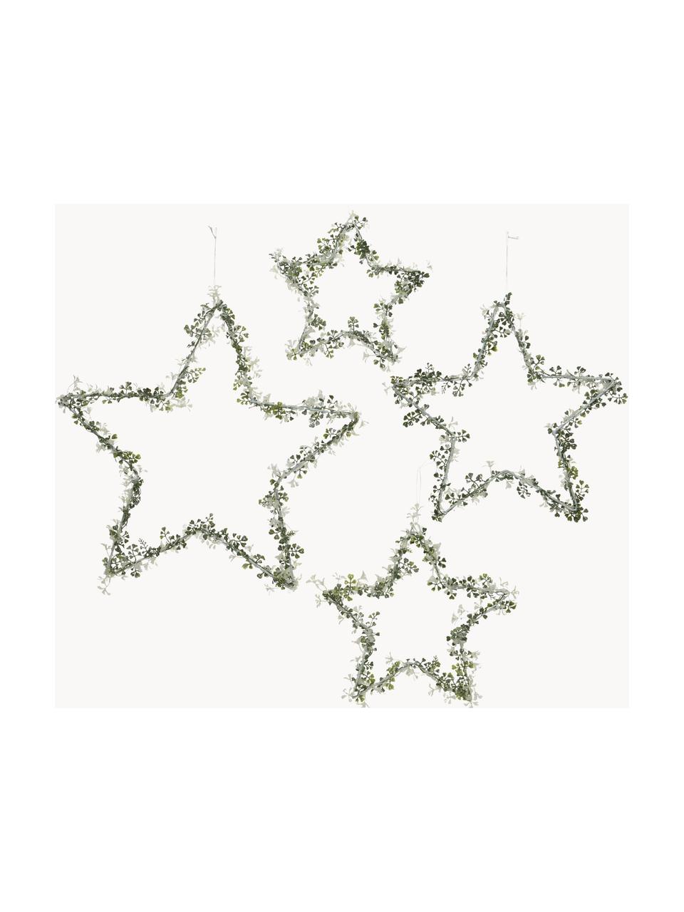 Set 4 ciondoli decorativi Starry, Metallo, Verde, bianco, Set in varie misure