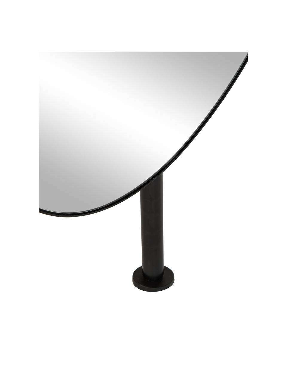 Espejo de pie con enganche en pared Ophelia, estilo moderno, Estructura: metal con pintura en polv, Espejo: cristal, Parte trasera: tablero de fibras de dens, Negro, An 54 x Al 190 cm