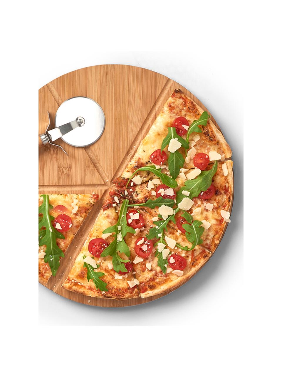 Set da pizza in bambù Italiana 2 pz, Legno di bambù, metallo, Bambù, metallo, Ø 32 cm