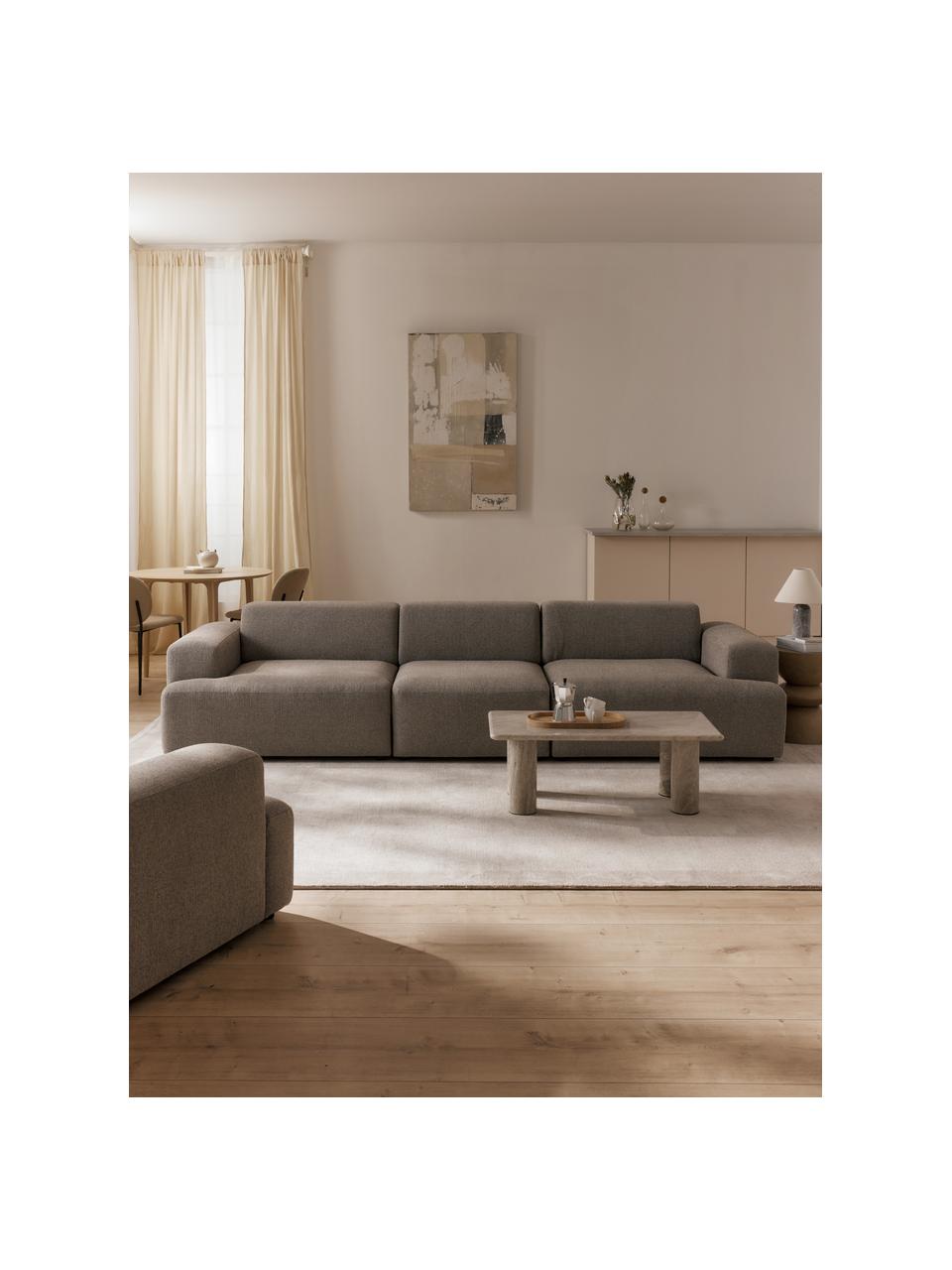 Sofa Melva (4-Sitzer), Bezug: 100 % Polyester Der strap, Gestell: Massives Kiefern- und Fic, Webstoff Greige, B 319 x T 101 cm