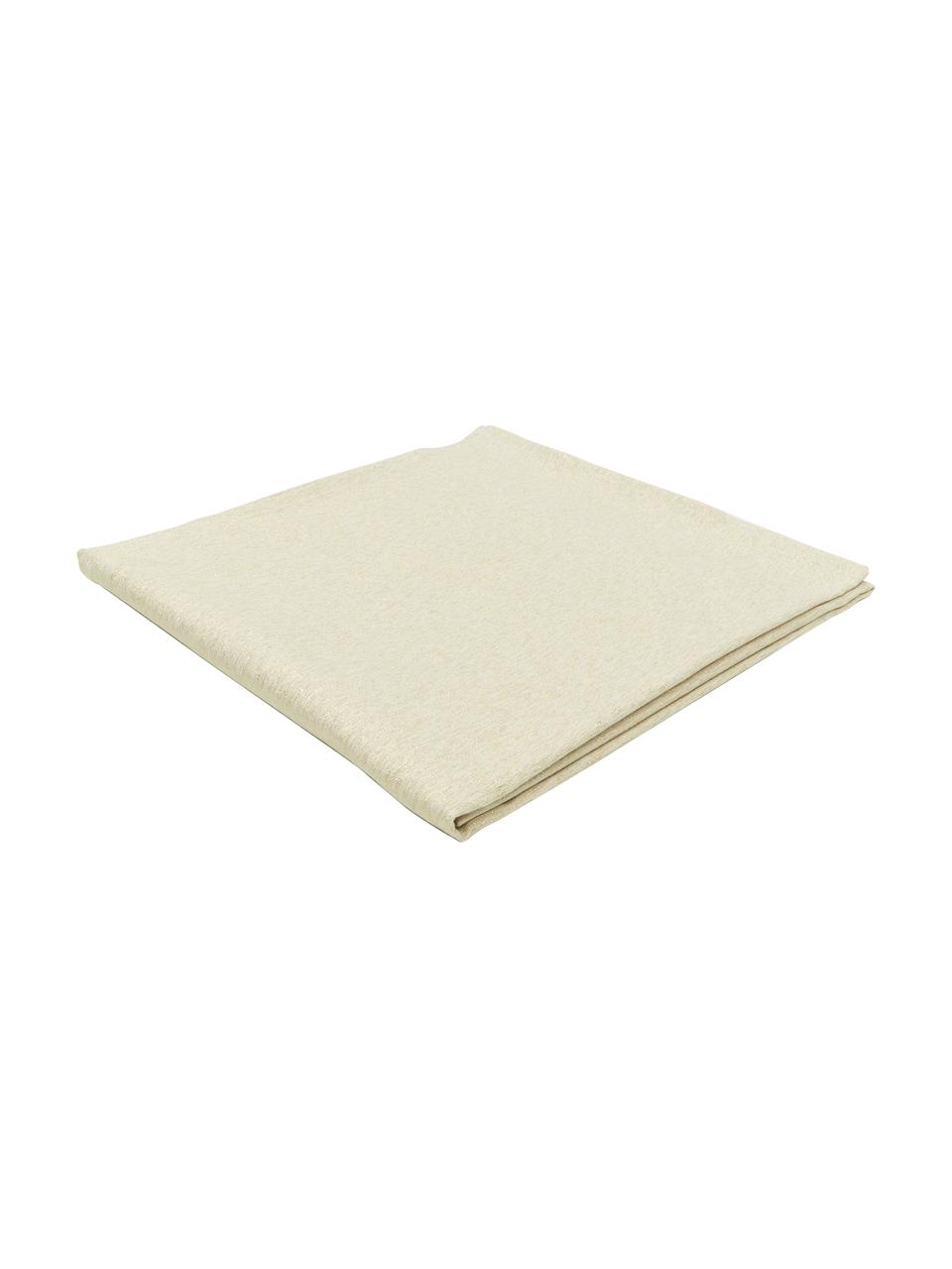 Coperta in cotone con decoro dorato Vialactea, Cotone, lurex, Beige, dorato, Per 6-8 persone (Larg. 170 x Lung. 260 cm)