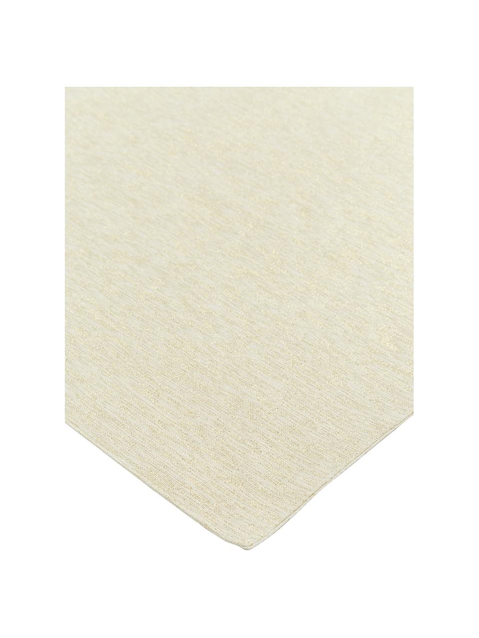 Coperta in cotone con decoro dorato Vialactea, Cotone, lurex, Beige, dorato, Per 6-8 persone (Larg. 170 x Lung. 260 cm)