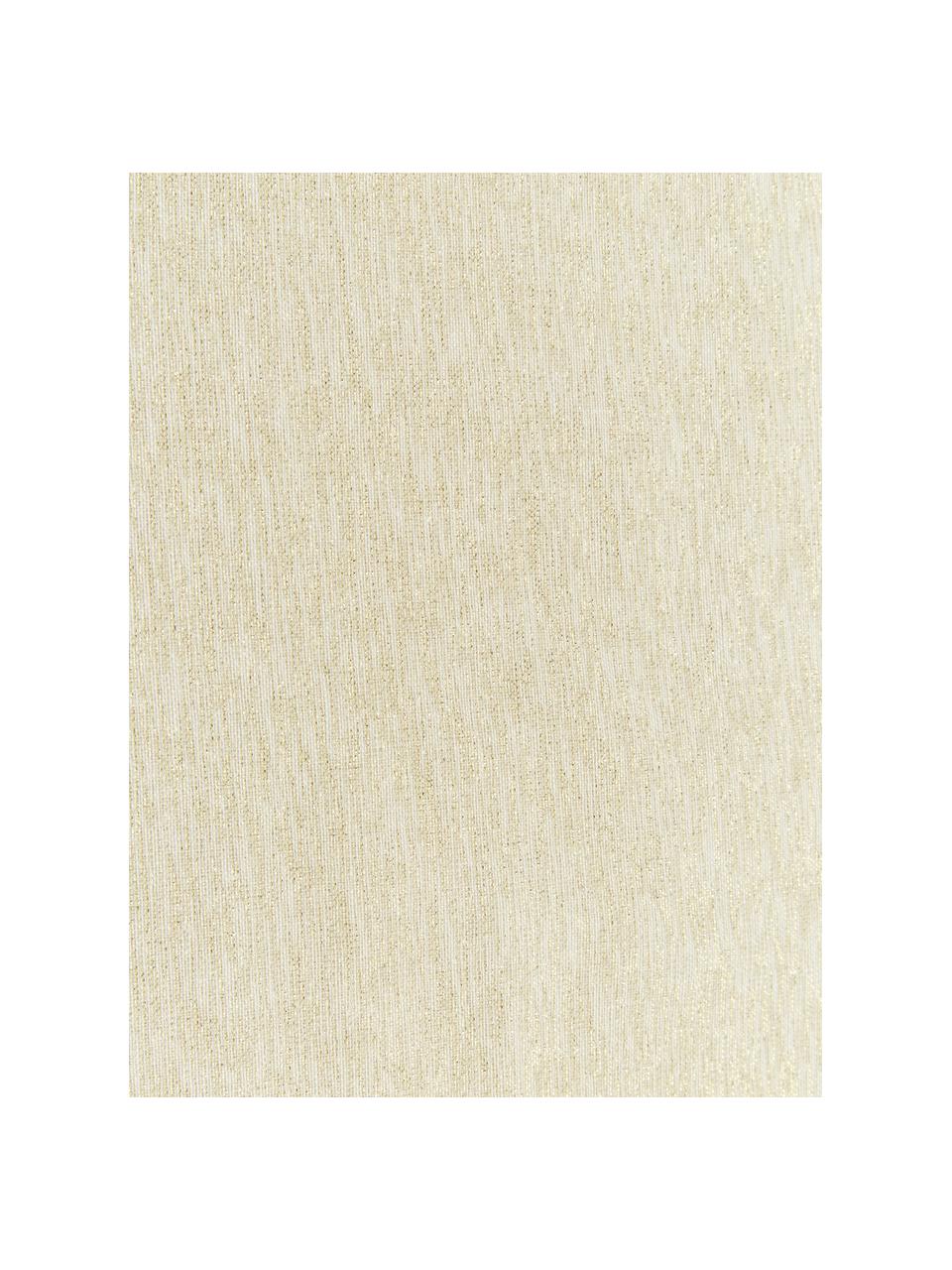 Coperta in cotone con decoro dorato Vialactea, Cotone, lurex, Beige, dorato, Per 6-8 persone (Larg. 170 x Lung. 260 cm)