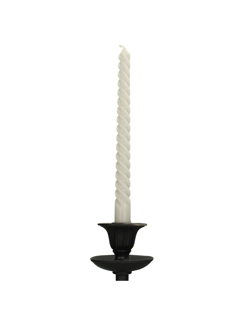Candele a bastoncino Twisted 4 pz, Cera, Bianco crema, Alt. 26 cm