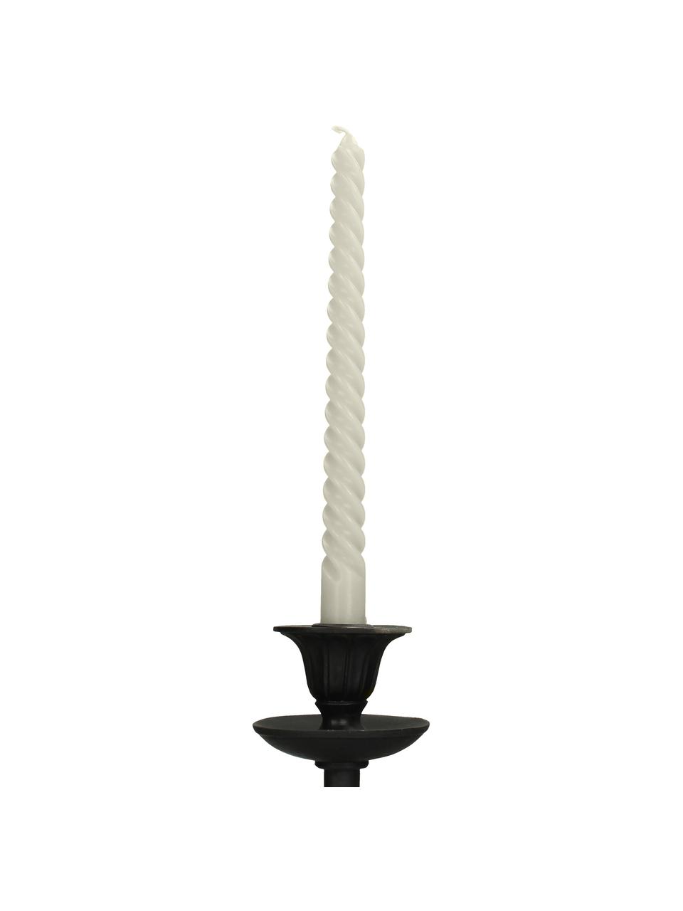 Stolní svíce Twisted, 4 ks, Vosk, Bílá, V 26 cm