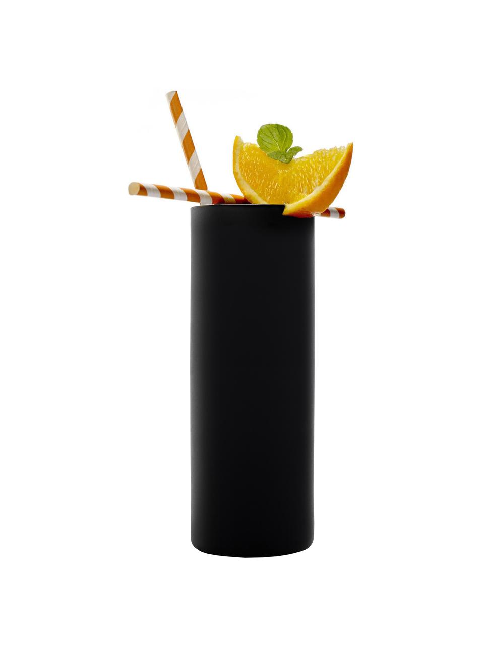 Bicchiere long drink in cristallo Campari 6 pz, Cristallo, Nero, Ø 6 x Alt. 17 cm, 320 ml