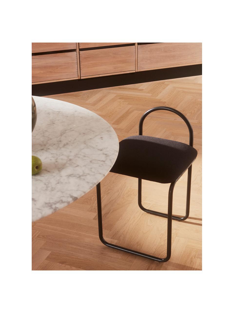 Kovová stolička Angui, Čierna, Š 37 x V 39 cm
