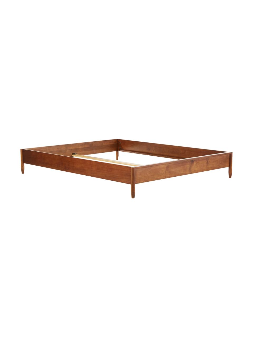 Houten bed Windsor van massief grenenhout, Massief grenenhout, FSC-gecertificeerd, Grenenhout, donker, B 140 x L 200 cm
