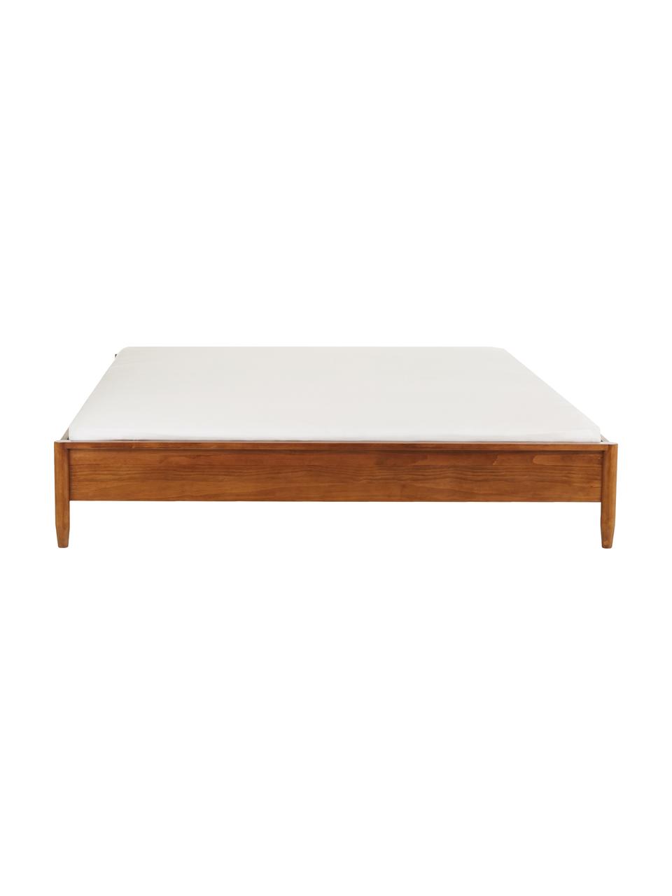 Holzbett Windsor ohne Kopfteil aus massivem Kiefernholz, Massives Kiefernholz, FSC-zertifiziert, Kiefernholz, B 140 x L 200 cm