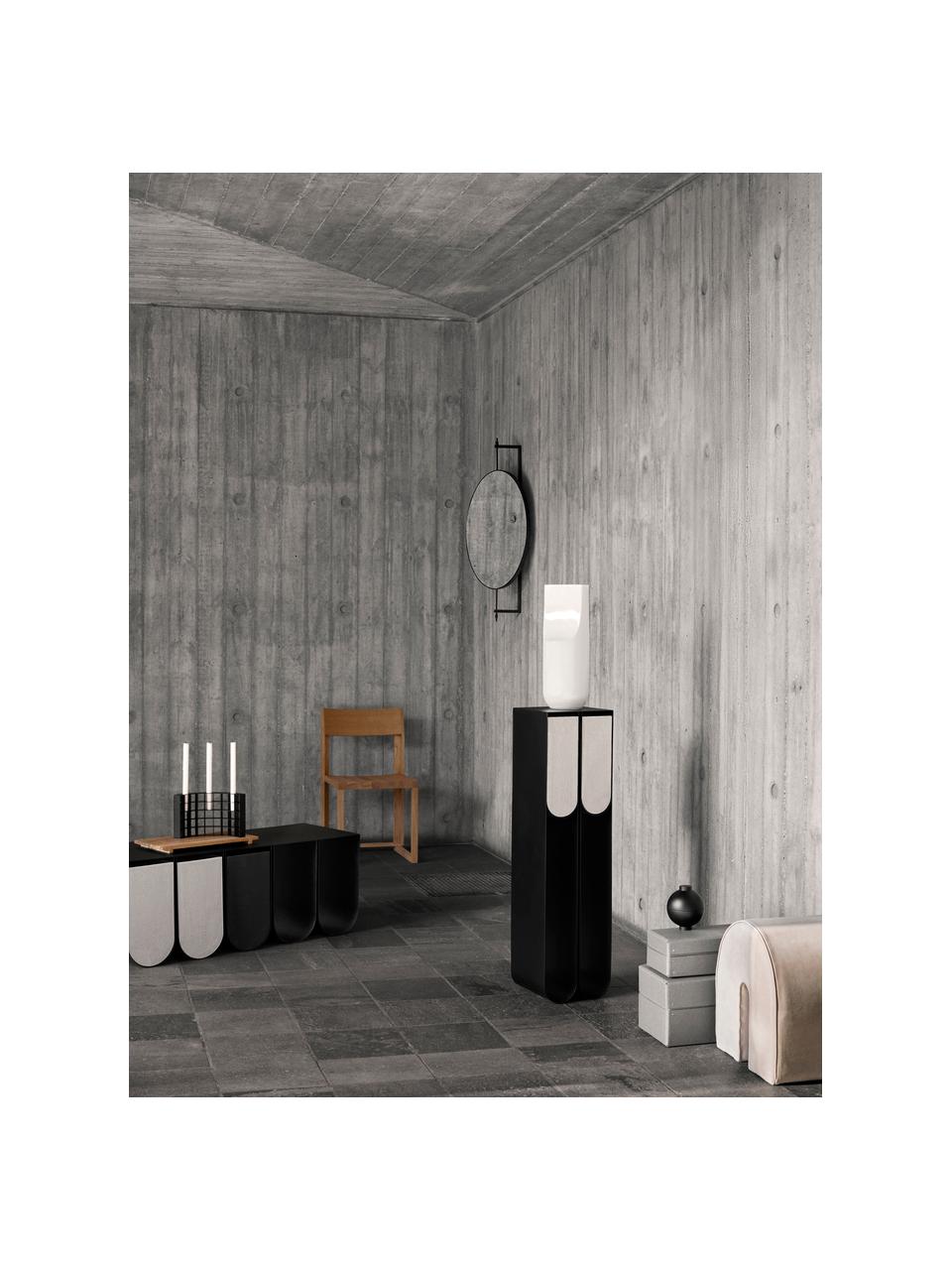 Kolumna dekoracyjna z metalu Curved, Stal malowana proszkowo, Czarny, S 25 x W 100 cm