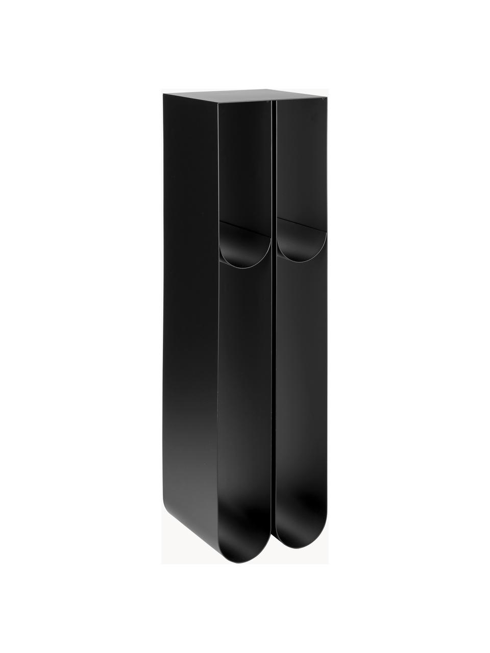 Columna decorativa de metal Curved, Acero con pintura en polvo, Negro, An 25 x Al 100 cm