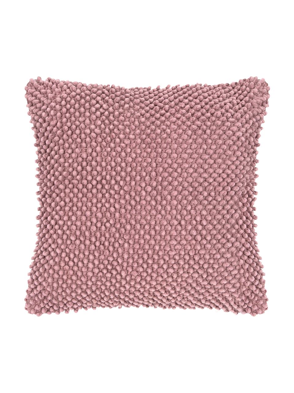Funda de cojín texturizada Indi, 100% algodón, Palo rosa, An 45 x L 45 cm