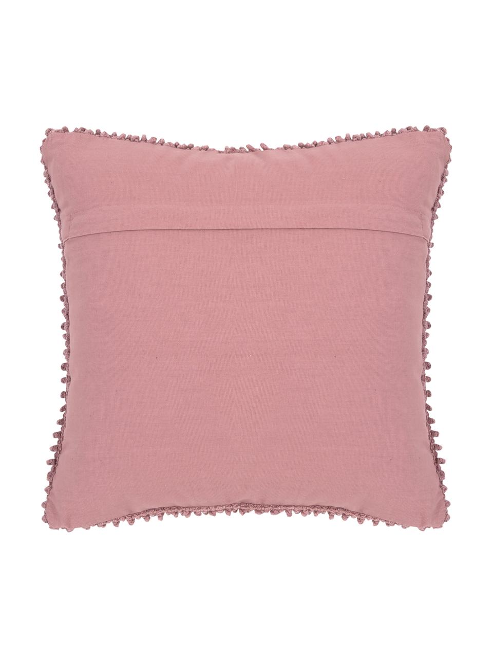 Federa arredo in cotone rosa cipria Indi, 100% cotone, Rosa cipria, Larg. 45 x Lung. 45 cm