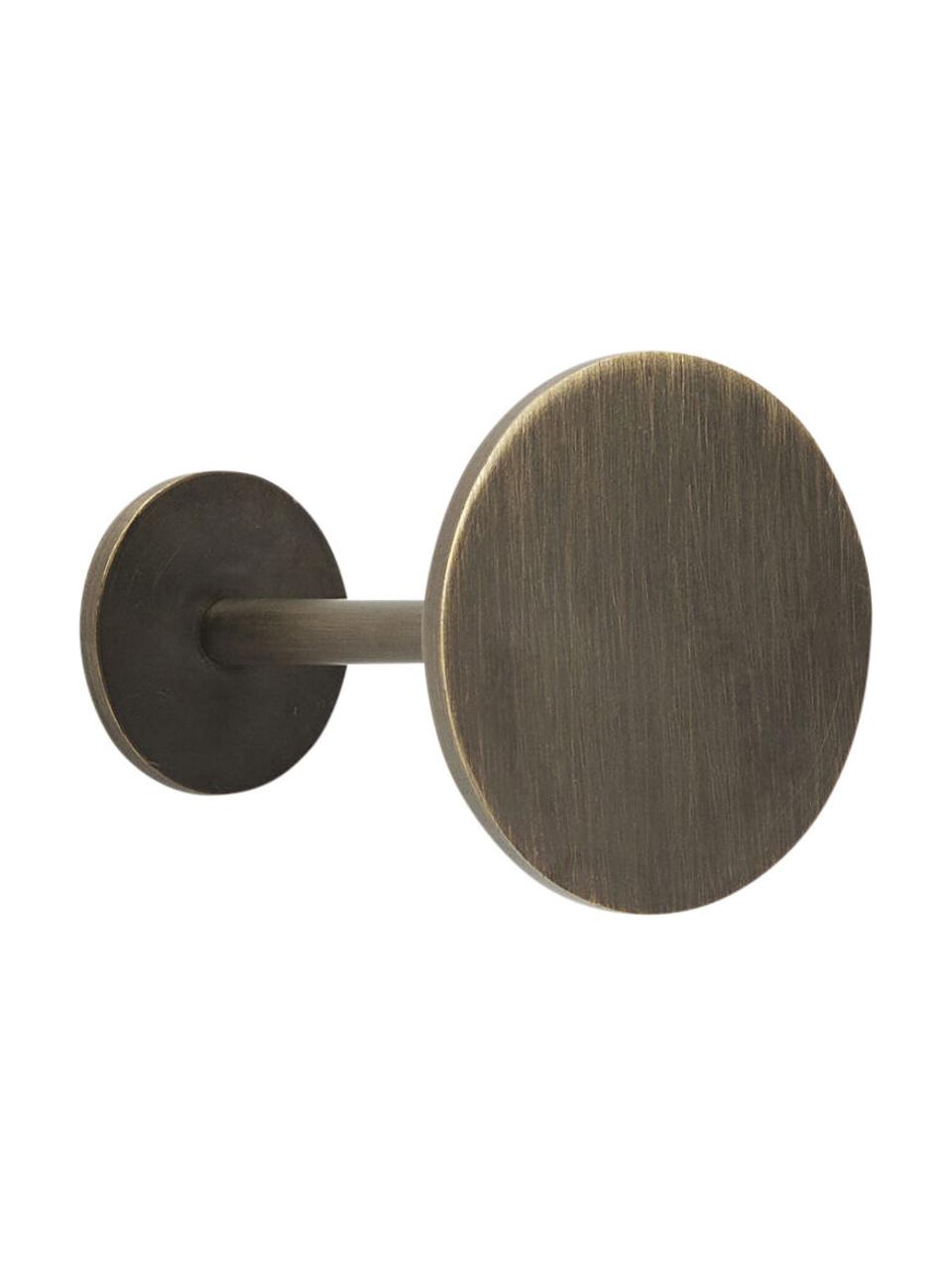 Colgador de metal Flare, Acero recubierto, Latón, Ø 5 x F 6 cm
