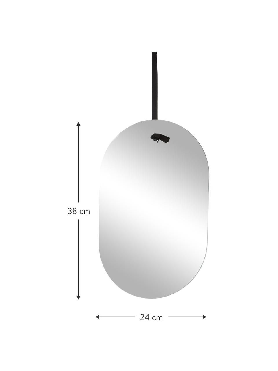 Owalne lustro ścienne Terry, Szkło lustrzane, S 24 x W 38 cm